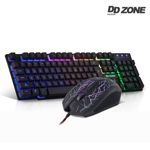 DDZONE MK 3000 LED 키보드 + 마우스 세트 키보드, 상세페이지 참조