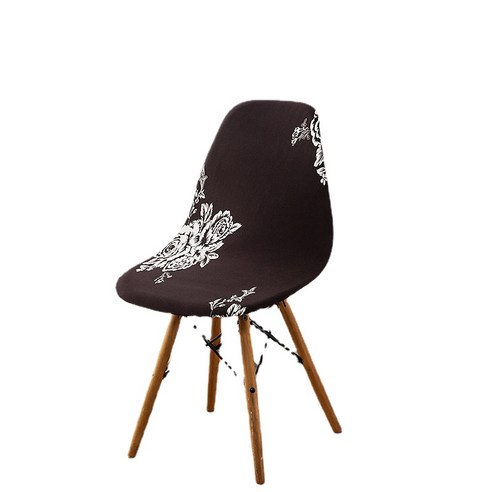 Elastic 의자 커버 Eames 의자 커버 북유럽 쉘 의자 커버 간단한 현대 식당 의자 커버, 꽃의 사랑, 伊姆斯椅套常规款