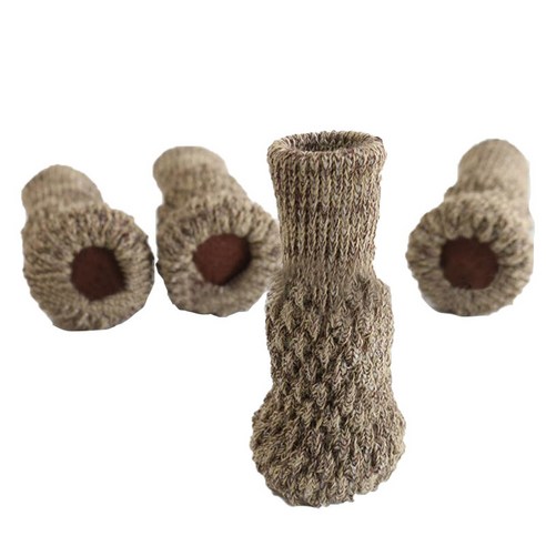 견목 바닥 보호대를 위한 4개 조각 가구 의자 다리 양말 - 버섯, 카키, 폴리 에스터