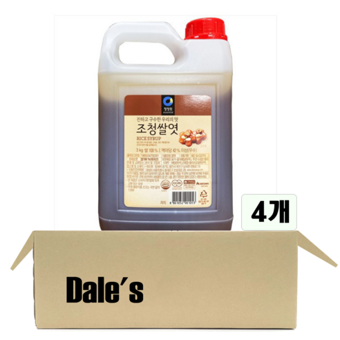 데일즈기획 대상 청정원 조청쌀엿, 3kg, 4개