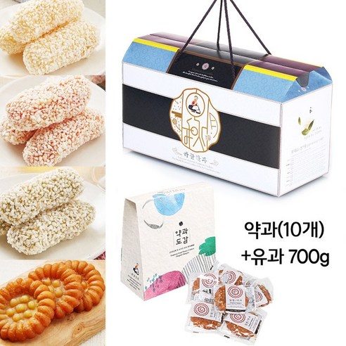 하늘한과 복댕이 유과 3종 + 약과 10p 세트, 1.1kg, 1세트