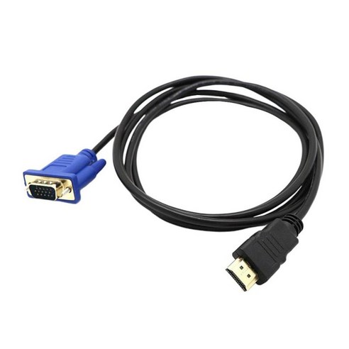 텔레비젼 영사기 PC를 위한 오디오와 힘을 가진 VGA 접합기 케이블에 5m, 500x2x1cm, 블랙, PVC