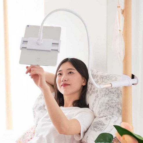 이코노미쿠스 누워서 자바라 침대 핸드폰 거치대 고정대 걸이 받침대, 85cm, 골드