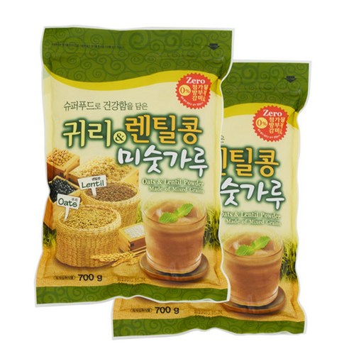 귀리앤렌틸콩미숫가루 700gx2봉, 700g, 2개