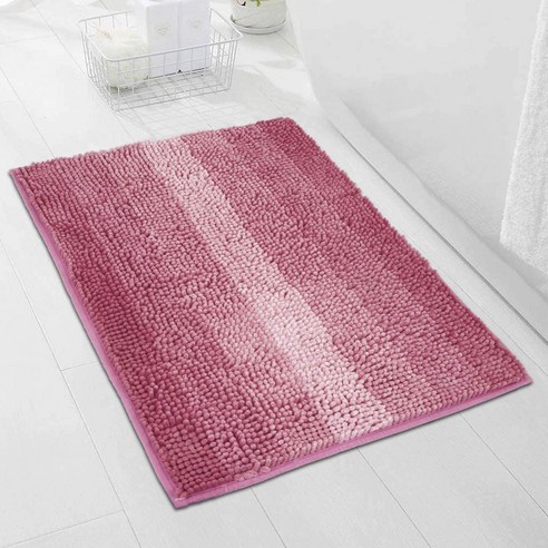 HUISIDA사우닐 쿠션 카펫 매트리스 흡수 발판 화장실 입구 매트리스 침실 화장실 욕실 미끄럼 방지 매트리스, 40x60cm, 분홍색