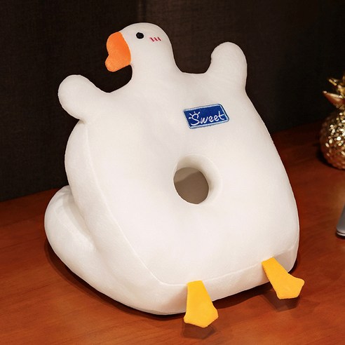 거위 낮잠 베개 사무실 쿠션 낮휴식 베개, 화이트, 30CM