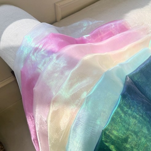 신비로운 빛의 향연, T630 탐나요 홀로그램 오간자 원단으로 꿈을 짓다 홀로그램원단