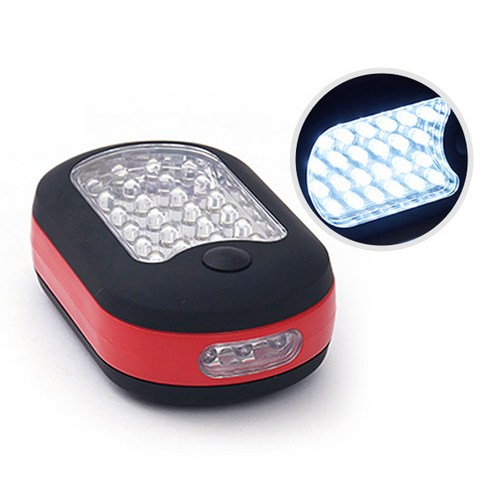 ZIO-BIZ 27구 LED 캠핑랜턴 비상조명등 레드 / 캠핑조명 캠핑램프 캠핑등 캠핑라이트 후레쉬 손전등 작업등 비상등 렌턴 감성 캠핑용품 차박캠핑용품 텐트조명, 1개