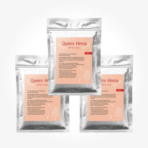 퀸즈헤나 살롱 1+1 행사 한개 구매시 한개 더 천연헤나염색약 100g, 레드+레드, 1개
