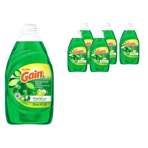 게인 액상 주방세제 오리지널 향, 6개, 236ml