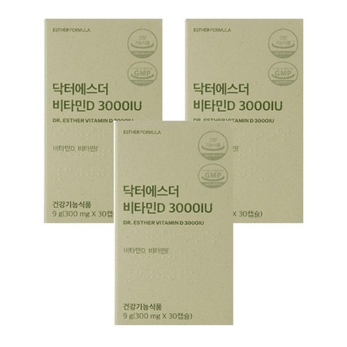 닥터에스더 비타민D 3000IU, 9g, 3개