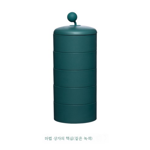 DFMEI 액세서리 수납함 투명비닐 이어링 액세서리 회전 전시대 목걸이 구슬 수납함, 마함 코어 5단(멜란지그린)