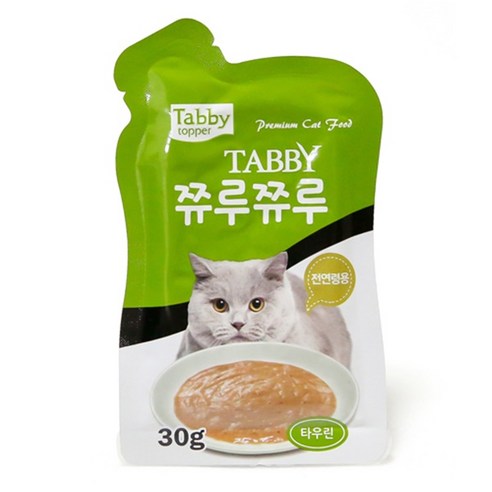 테비 고양이 간식 사료 고양이 츄르 먹이 도미 30g, 쮸루쮸루 도미 30g, 1개