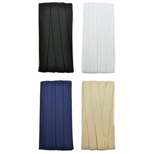 10mm 바이어스테이프 칼라바이어스 4yard, 4개, 혼합