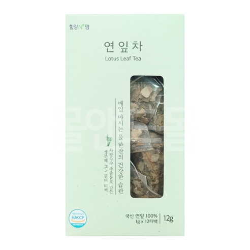 국산 연잎차 1g 2티백, 2개, 12개입