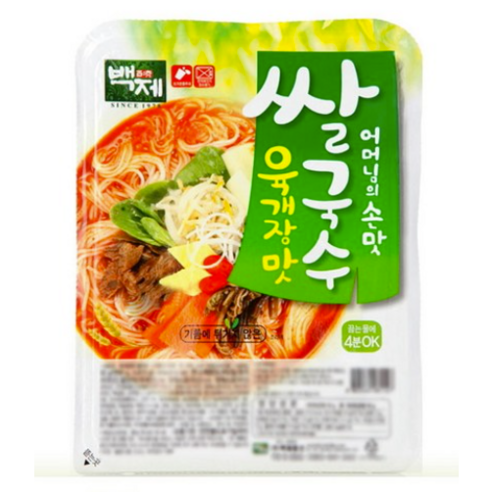 백제 즉석쌀국수 육개장맛, 92g, 30개