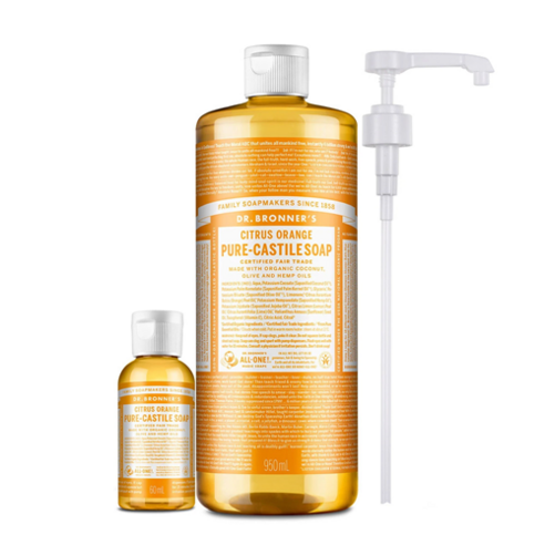닥터브로너스 캐스틸 솝 클렌저 950ml + 60ml, 옵션, 시트러스 오렌지