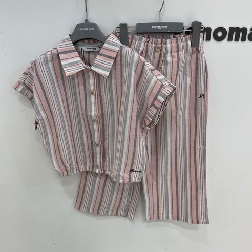 레노마키즈 레노마키즈 부평점 여아 면마 스트라이프 남방 R2221B356