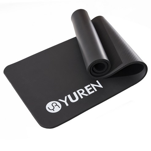유렌 NBR 요가매트 12mm 운동매트, 블랙, 1개