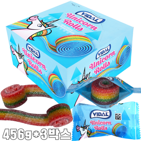 톡이네 비달 유니콘 젤리 레인보우 무지개 롤젤리