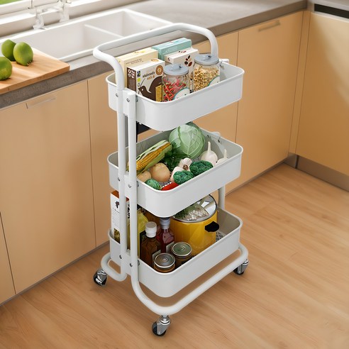 레퓰리 철제 트롤리 선반 3단, 당신의 공간을 혁신하다 철제트롤리