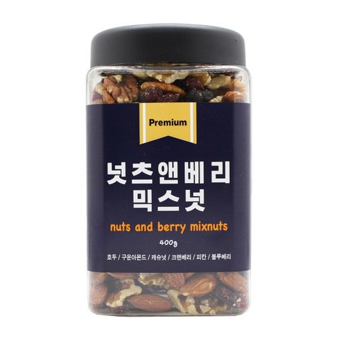 [애드웰스] 넛츠데이 넛츠앤베리 믹스넛 400g x 3보틀, 3개