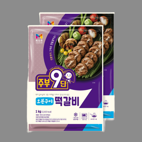 목우촌 주부9단 오븐구이떡갈비 1kgX2개, 1kg, 2개