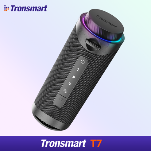 Tronsmart T7 휴대용 블루투스 스피커 출력30W 12시간 sd카드지원 IPX7방수 TWS페어링 전용앱 맞춤 사운드 LED 캠핑, Pink, T7 Speaker