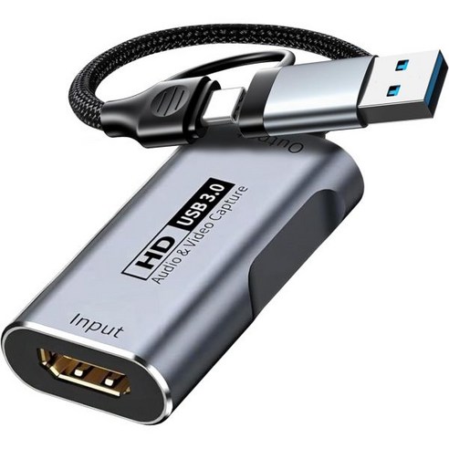 usb캡쳐카드 비디오 캡처 카드 4K HDMI – USB 3.0 USB-AC 1080P 60FPS 라이브 스트리밍게임회의용 게임 Wind