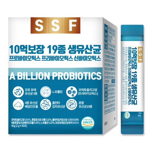 순수식품 19종 생유산균 프로바이오틱스 프리바이오틱스 신바이오틱스, 60g, 6개