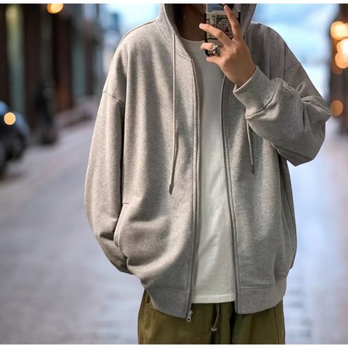 클래식 남자 오버핏 후드집업 2COLLOR