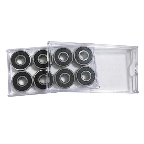 8Pcs 스케이트 보드 베어링 인라인 스케이트 휠 스페어 볼 베어링 교체, 탄소강, 검정