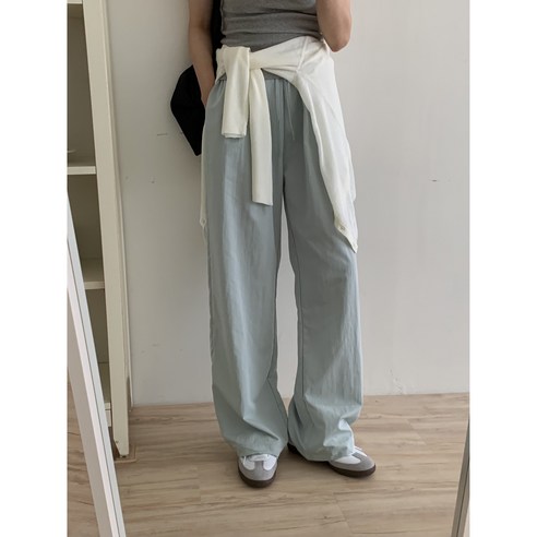 [~77까지] 봄 여름 와샤 나일론 바스락 밴딩팬츠 5color