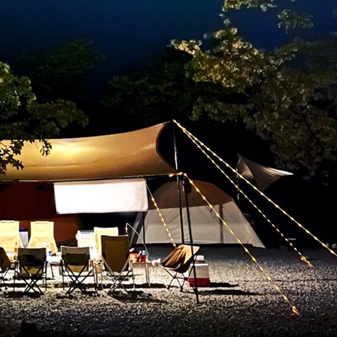 어둠 속에서 캠핑을 밝히는 안전한 필수품: 아캠 LED 타프 스트링 텐트 줄