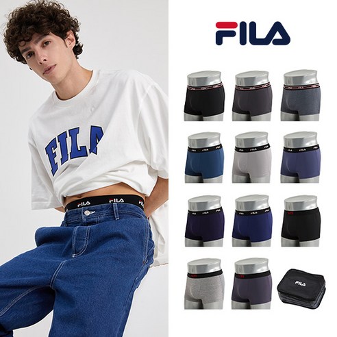 [23 NEW] FILA 휠라 남성속옷 데일리 기능성 드로즈11종+트래블백1종