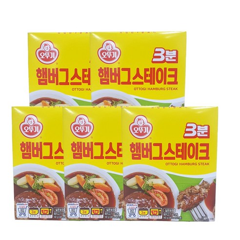 <올따옴> 오뚜기 3분 햄버그 140g x 5입, 5개