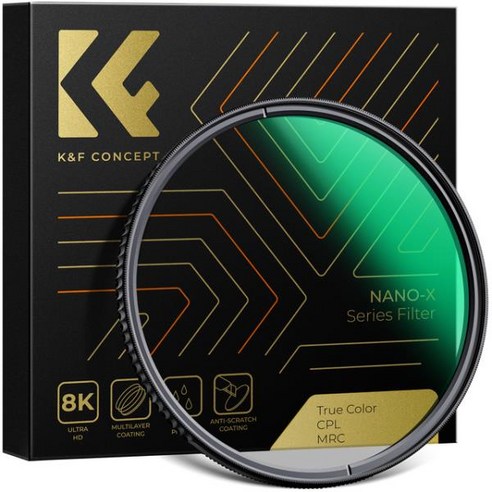 KF Concept 컨셉 67mm 트루 컬러 편광자 렌즈 필터 원형 편광 28개나노X 시리즈, 77mm 카메라cpl필터