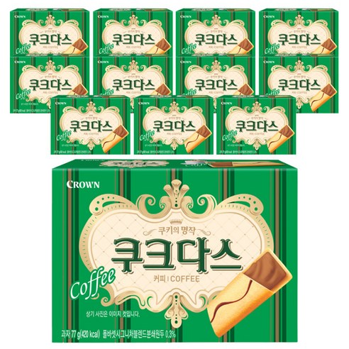 크라운 쿠크다스 커피 77g x 12개입 1세트