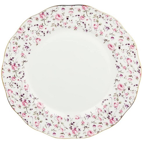 로얄알버트 Royal Albert 로즈 컨페티 디너 플레이트 26.7cm(10.5인치), 1개 접시주문제작 Best Top5