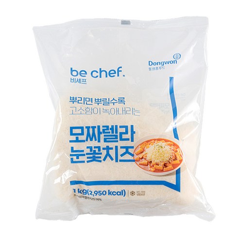 동원홈푸드 비셰프 모짜렐라눈꽃치즈 1kg, 1개