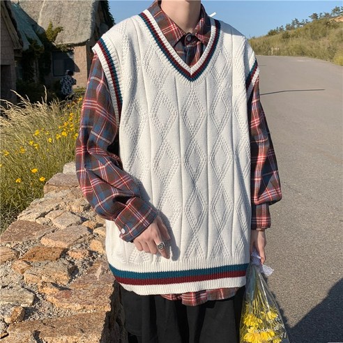 KORELAN 빈티지 민소매 스웨터