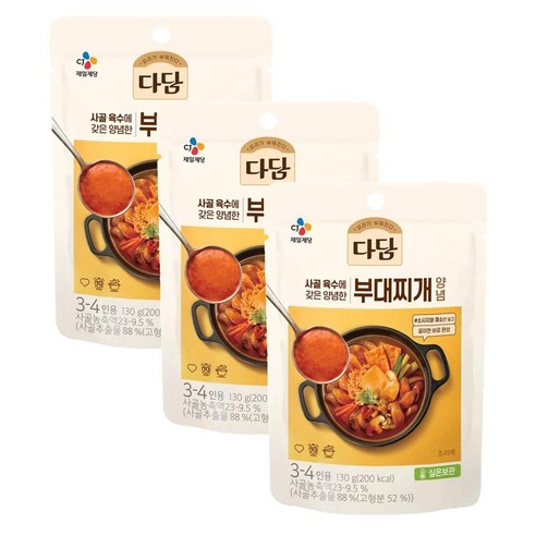 CJ 다담 사골부대찌개양념 130g, 3개