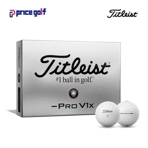타이틀리스트 정품 PRO V1X 레프트 대시 4피스 골프공 (화이트), 단일 제품, free