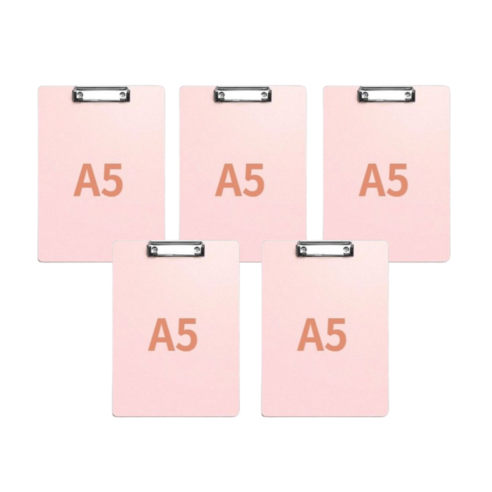 웰컴투 PS클립보드 A5, 연핑크, 5개
