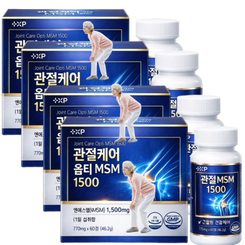 김연자 관절보궁 정품통증염증 알약 옵티msm1500, 4개, 60정