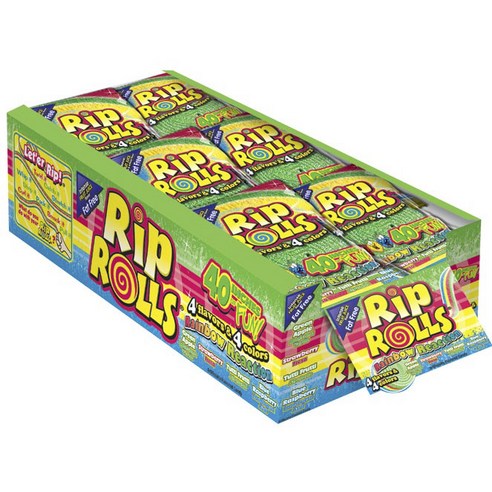 립롤스 캔디 레인보우 리액션 무지방, 40g, 24개