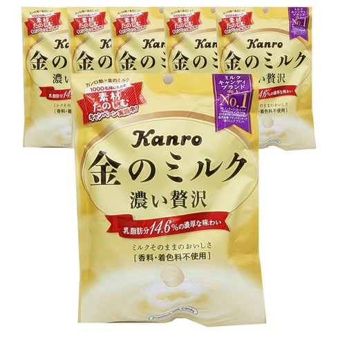 칸로 금의 밀크 사탕 80g (5개 묶음) 킨노 밀크 진한 우유캔디 국내배송, 5개