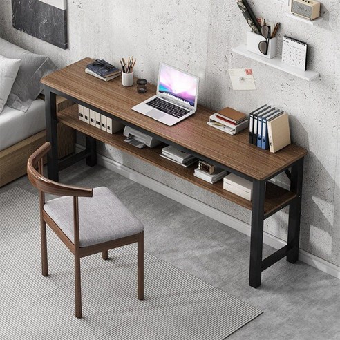 다용도 다찌석테이블 노트북책상 컴퓨터 책상 나뭇결 좁은 긴 책상 보조 카페 다찌