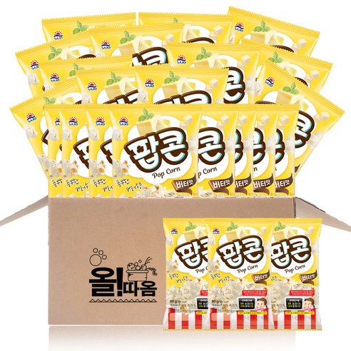 올따옴) 사조 로하이팝콘 버터맛 80g 24입, 1개