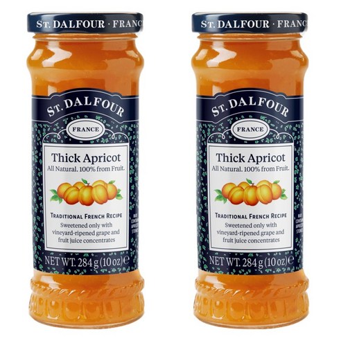 샹달프 디럭스 스프레드 씩 애프리콧, 살구(Thick Apricot), 284g, 2개